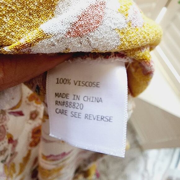 RACHEL ZOE V NECK BALLOON SLEEVE FLORAL SIZE MED - Picture 9 of 10